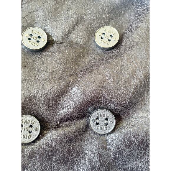 NWT Custo Barcelona Kids Brown Faux Leather Jacket Size 8 - Picture 4 of 10